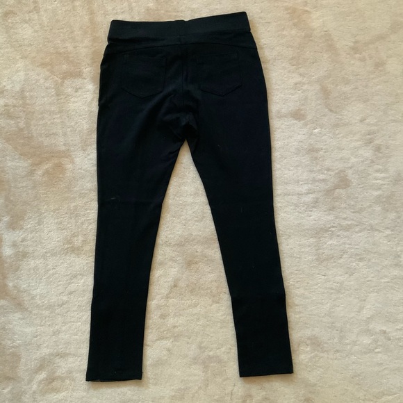 Black pants with leather sides - Picture 2 of 2